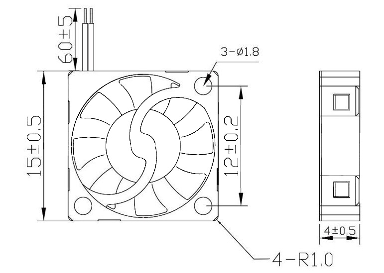 MFD1504 Dimensions